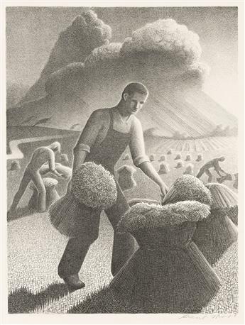 GRANT WOOD (1891 - 1942) Approaching Storm.                                                                                                      